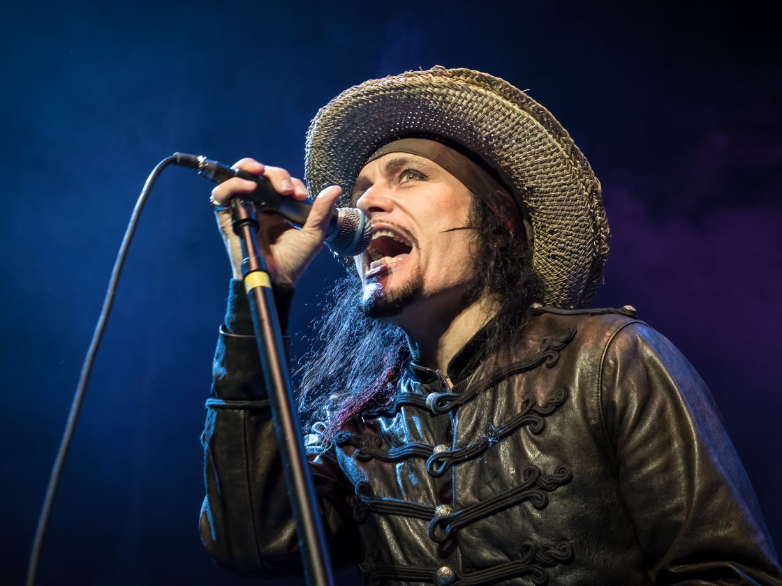 Adam Ant singing on stage at The Masonic, San Francisco, 2017