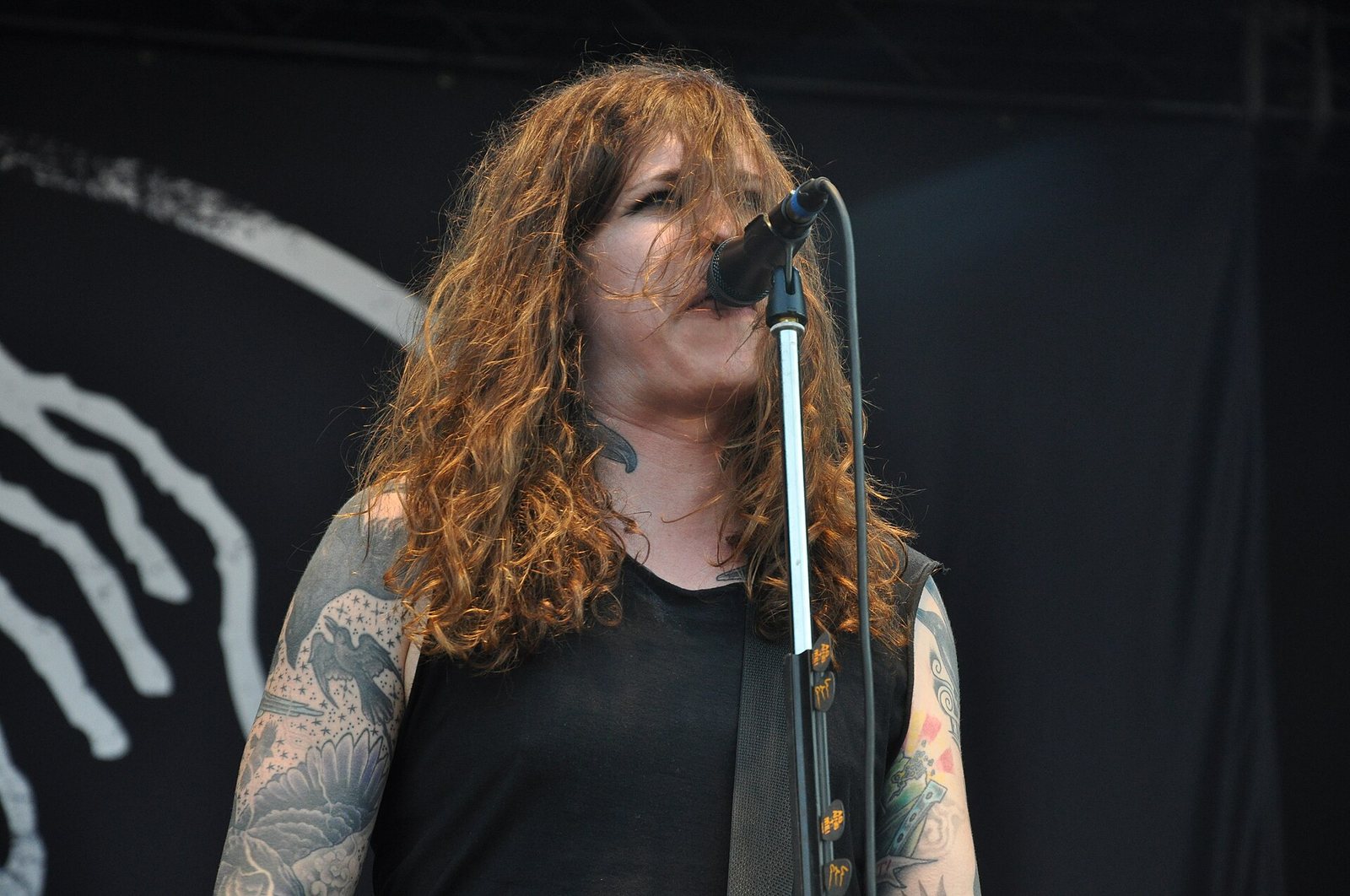 Laura Jane Grace of Against Me! singing at Rock am Ring, 2014