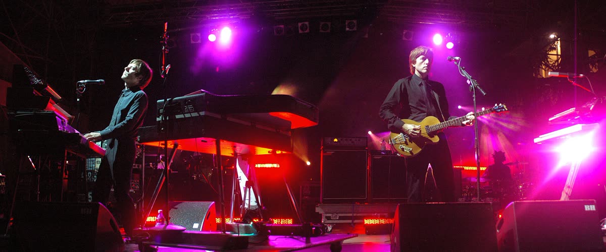 French band AIR performing live on stage in Ferrara, Italy, 2004