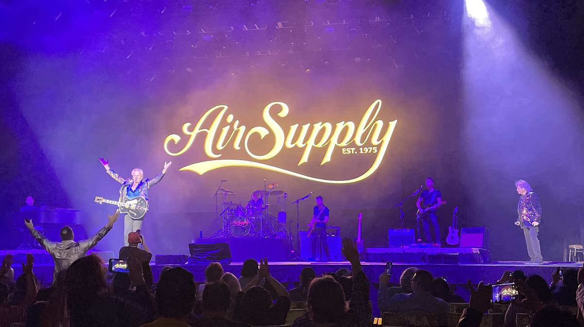 Buy Air Supply tickets on StubOrder Air Supply performing on stage at Hard Rock Casino Sacramento, 2023