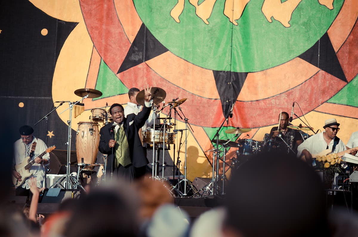 Buy Al Green tickets on StubOrder Al Green singing on stage at New Orleans Jazz Fest 2012