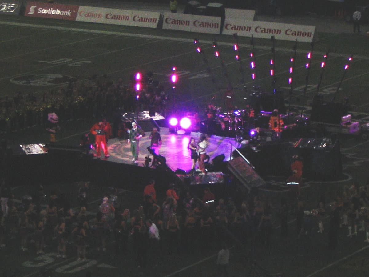 Black Eyed Peas perform at the 2005 Grey Cup halftime in Vancouver