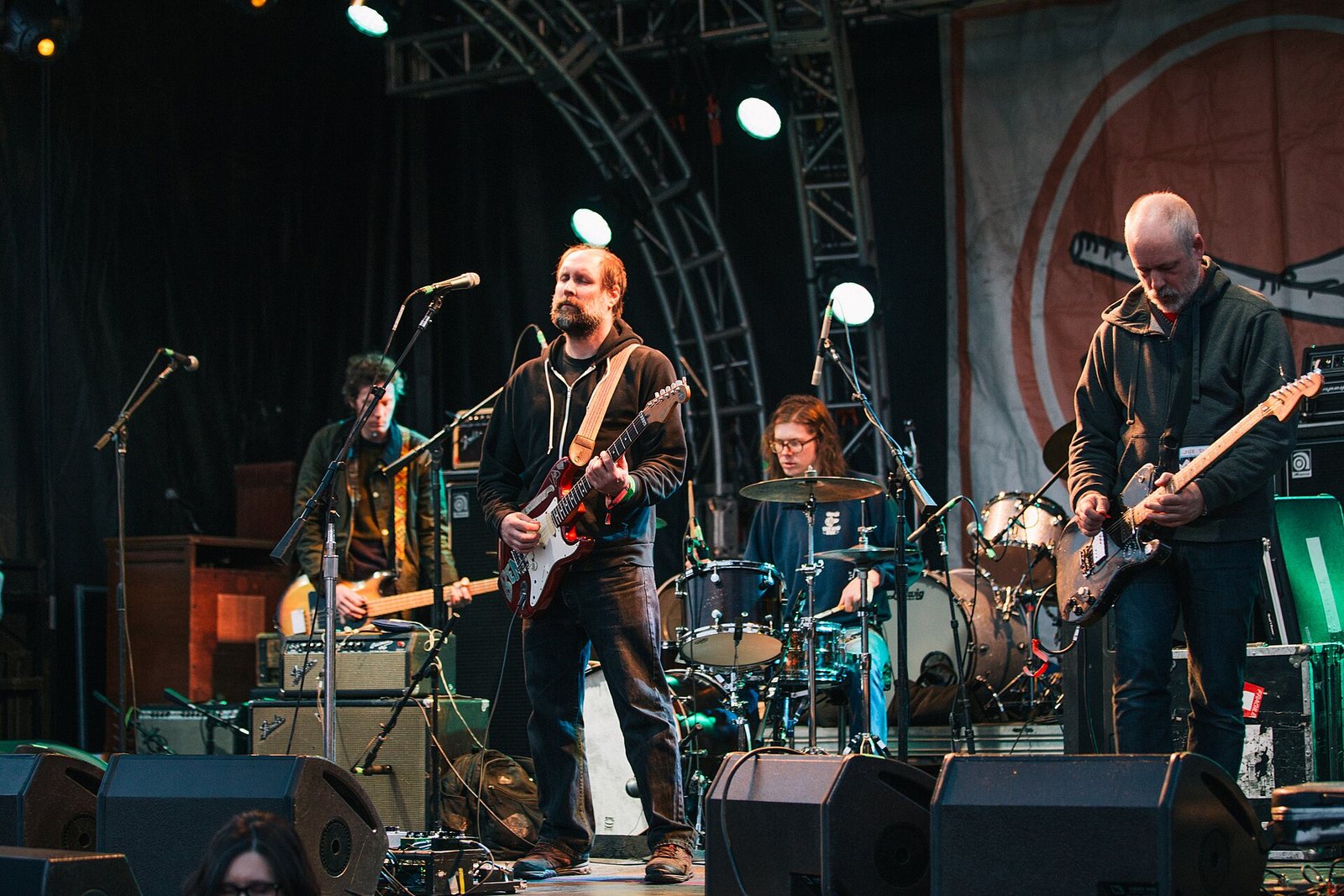 Built to Spill performing on the main stage at Treefort Music Fest in Boise, Idaho, 2016
