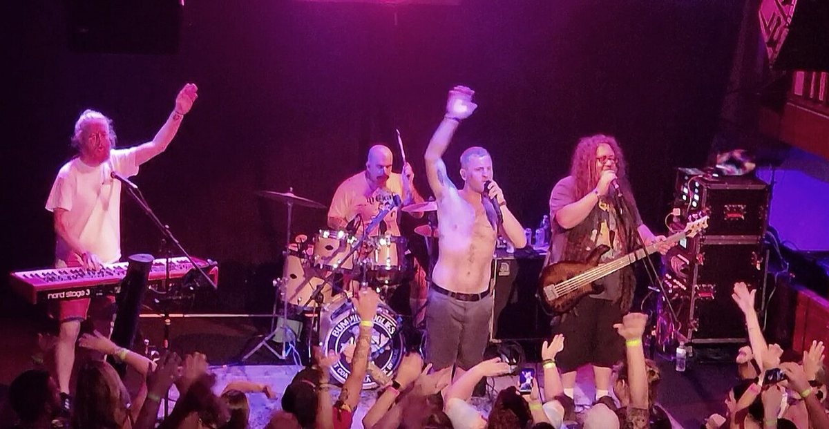 Buy Bumpin' Uglies tickets on StubOrder Bumpin' Uglies on stage as a full band in front of a cheering crowd in New Jersey, July 2021