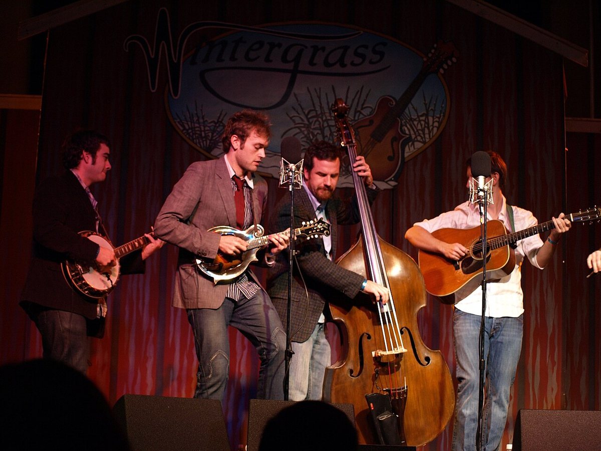 Chris Thile with Punch Brothers on stage at Wintergrass, Bellevue, Washington, 2008