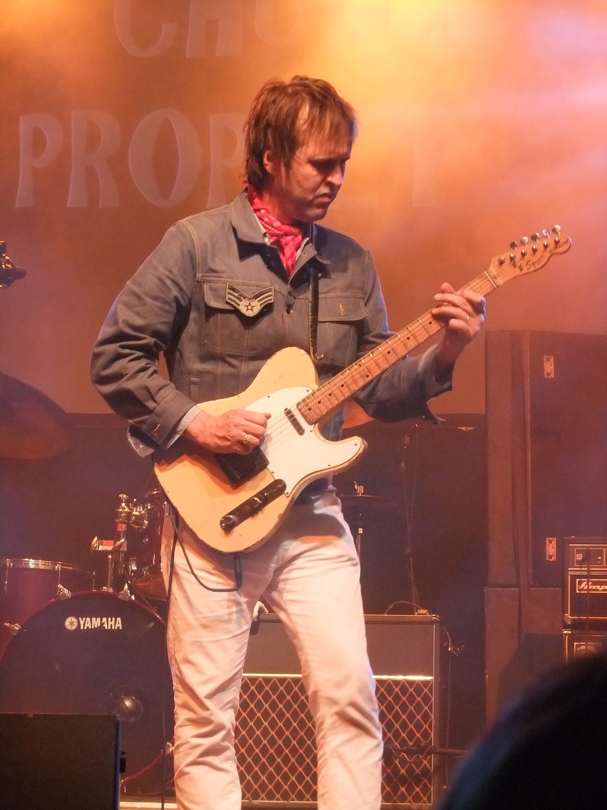 Chuck Prophet playing a Telecaster on stage at the Semana de Santander, Spain, 2011