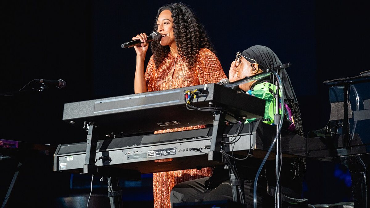 Buy Corinne Bailey Rae tickets on StubOrder Corinne Bailey Rae singing with Stevie Wonder at BST Hyde Park, London, 2019