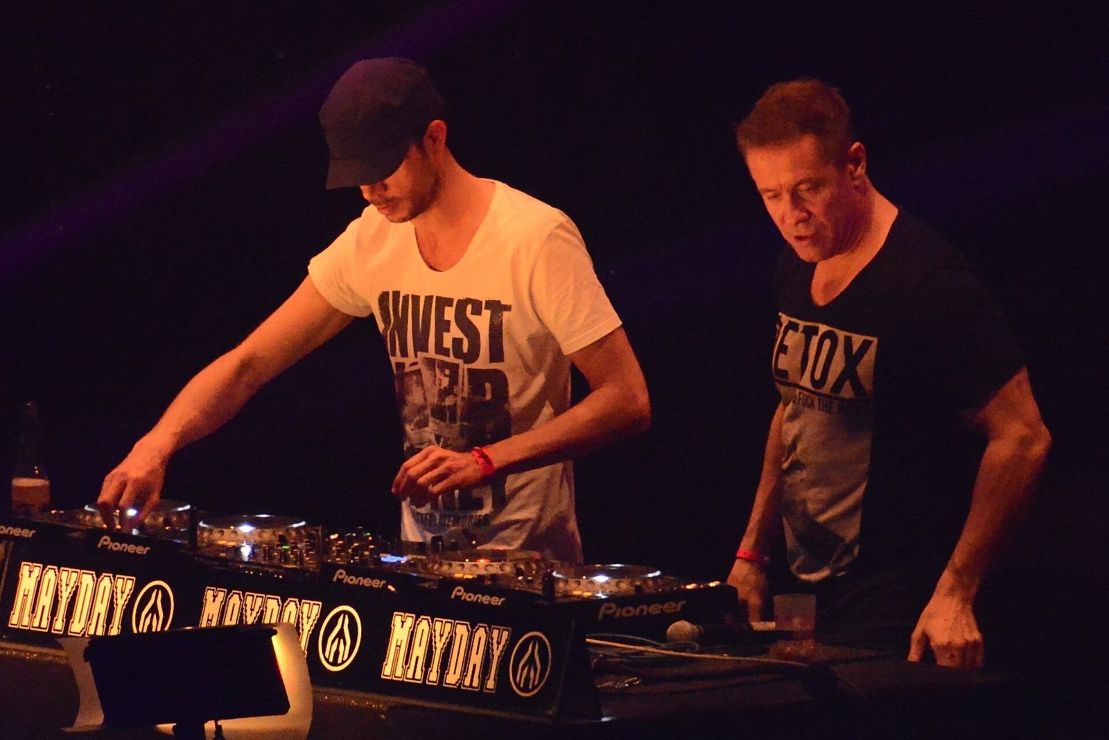 Cosmic Gate performing at the Mayday festival, 2014