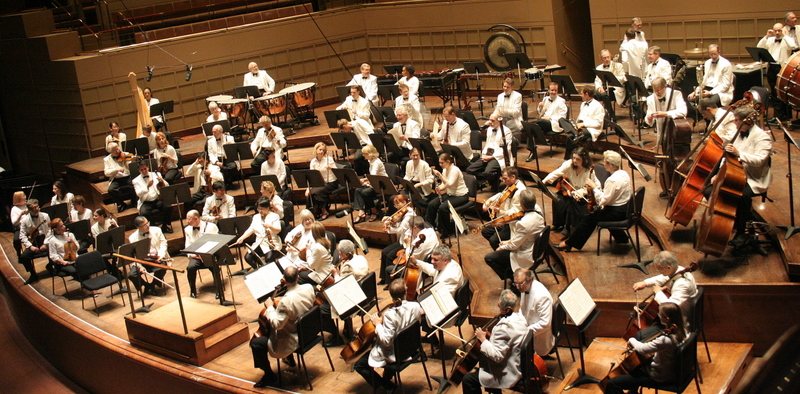 The Dallas Symphony Orchestra on stage in concert, 2007