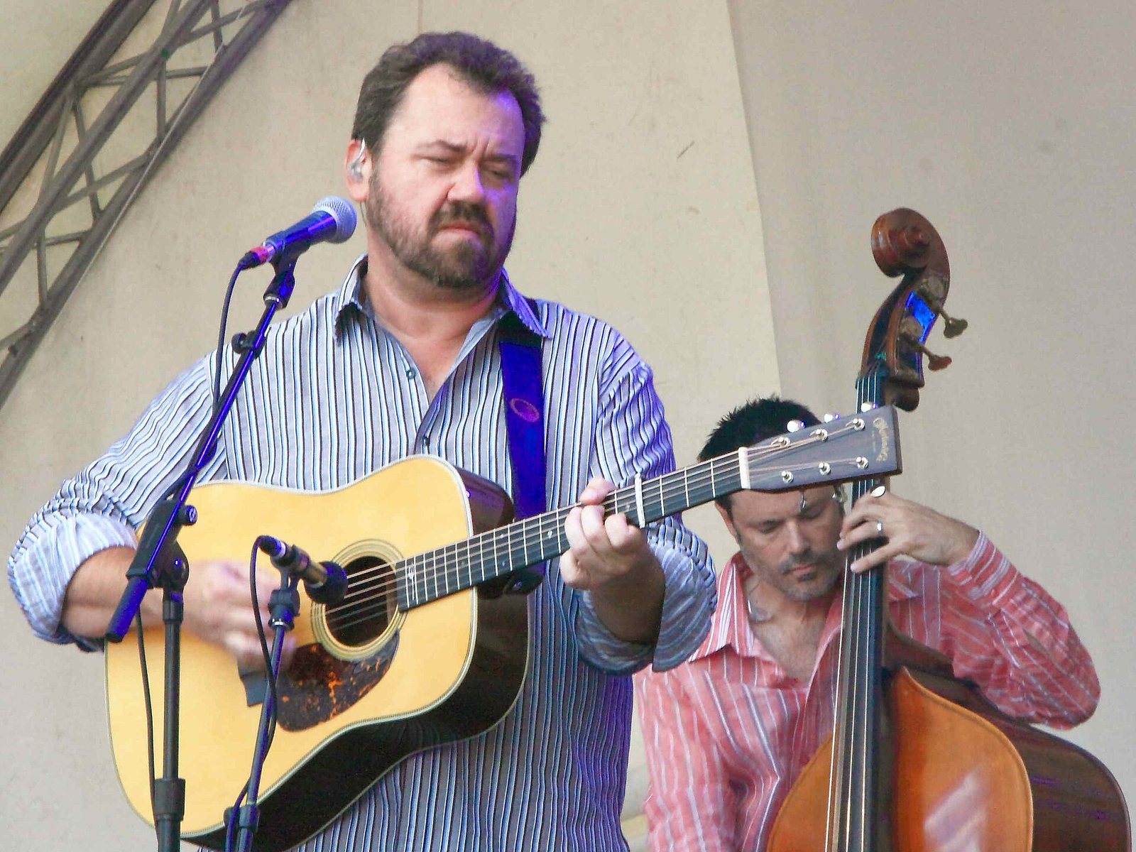 Dan Tyminski playing guitar with bassist Barry Bales at TFF Rudolstadt, Germany, 2012