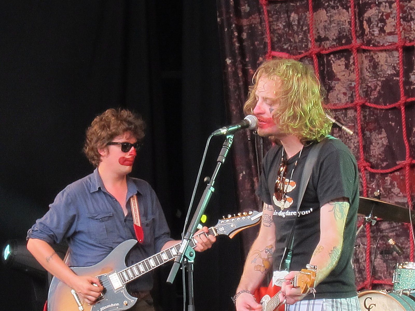 Deer Tick performing on the main stage at the Summer Sundae festival, Leicester, 2012