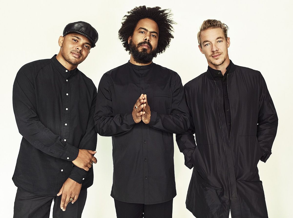 Diplo (right) with Major Lazer bandmates Walshy Fire and Jillionaire, 2016
