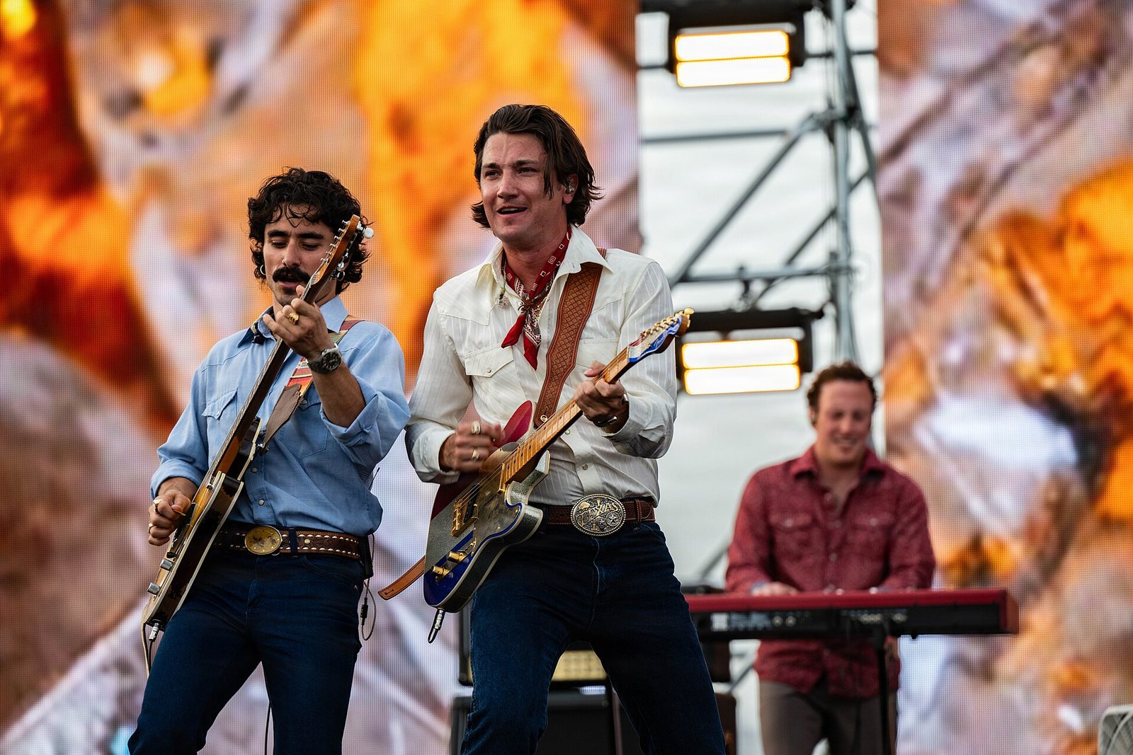 Drake Milligan and his band performing at Freedom Fest 250, Camp Humphreys, South Korea, 2026