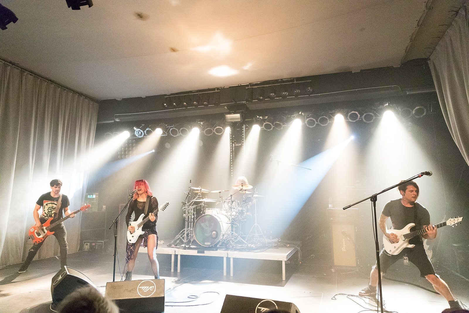 Eyes Set To Kill performing on stage at MS Connexion Complex, Mannheim, Germany, March 2018