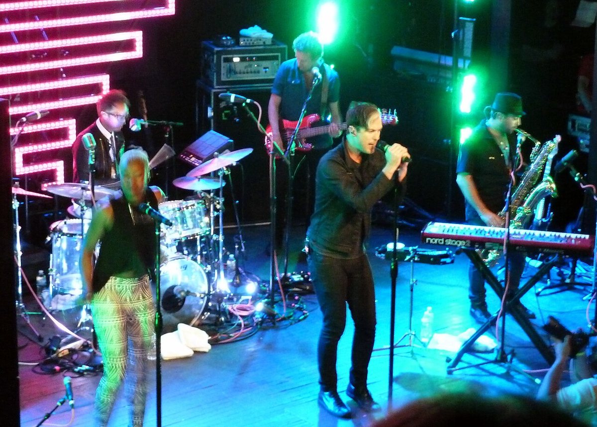 Fitz and the Tantrums performing live on stage with the full band, 2013