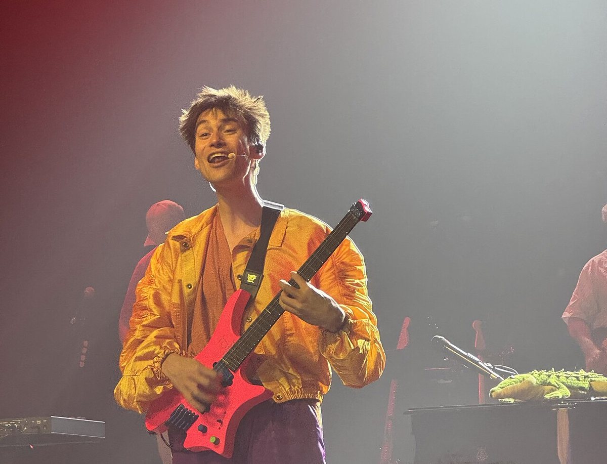 Jacob Collier playing guitar at the New Frontier Theater, Quezon City, Philippines, June 2025