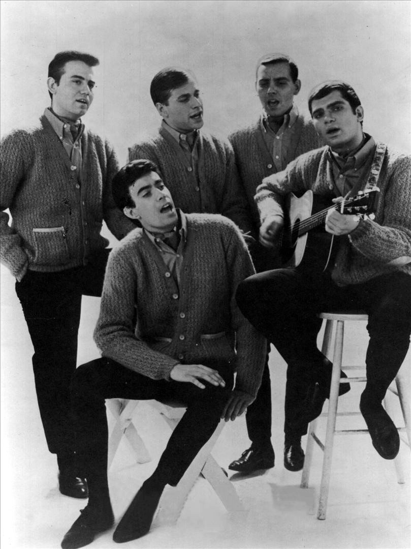 Jay and the Americans singing together in a 1963 United Artists Records publicity photo