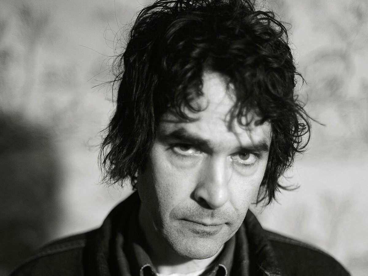 Black and white portrait of Jon Spencer at the Festival 7ème Vague, France, 2013