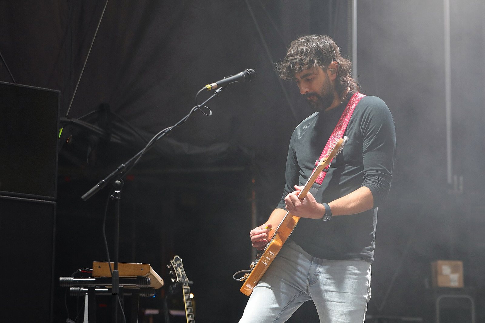 King Buffalo guitarist and singer Sean McVay performing at Burg Herzberg Festival, Germany, 2022
