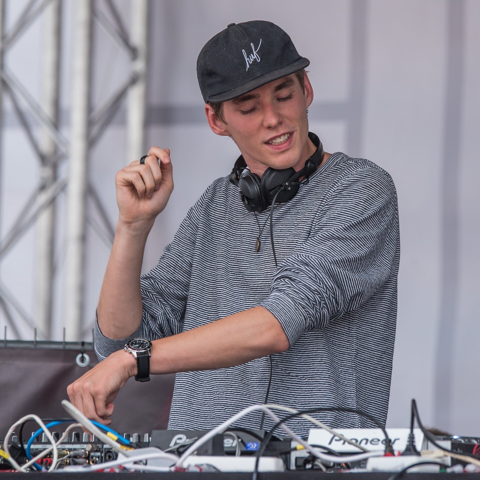 Lost Frequencies DJing on the main stage at Open Beatz festival, Germany, 2016