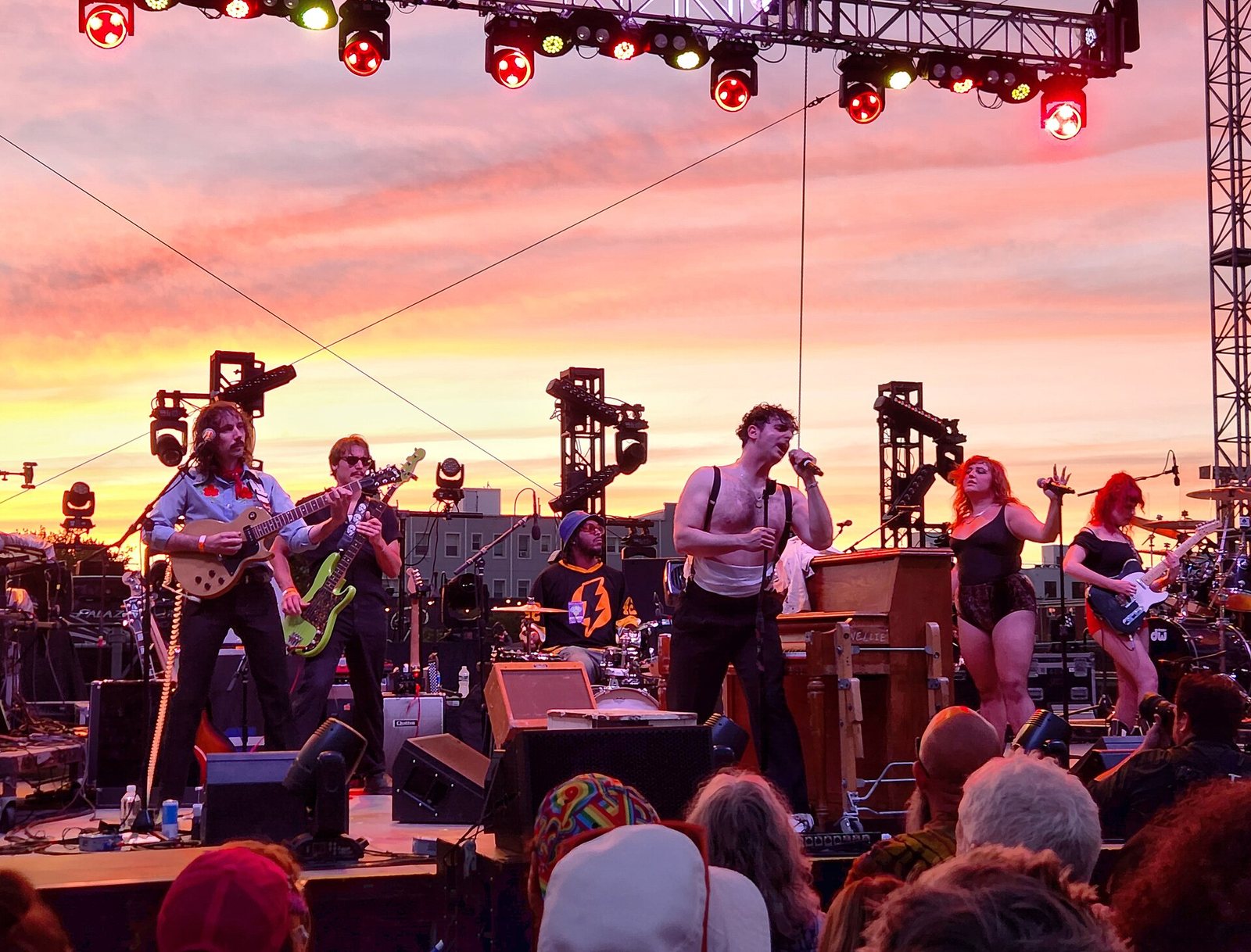 Low Cut Connie performing at sunset on the Stone Pony Summer Stage, Asbury Park, New Jersey, 2025
