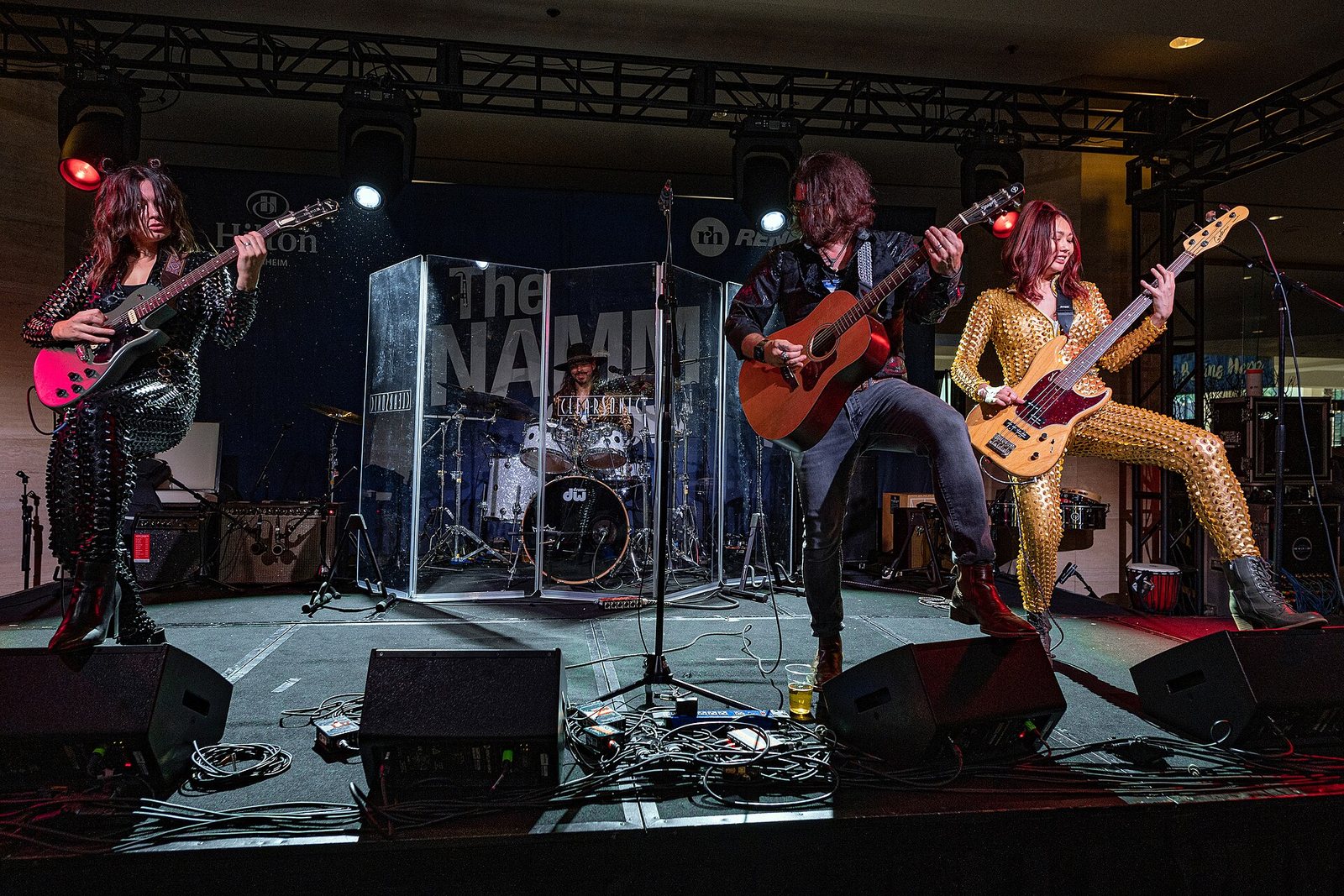 Madam Radar performing on stage at the NAMM Show in Anaheim, California, 2023