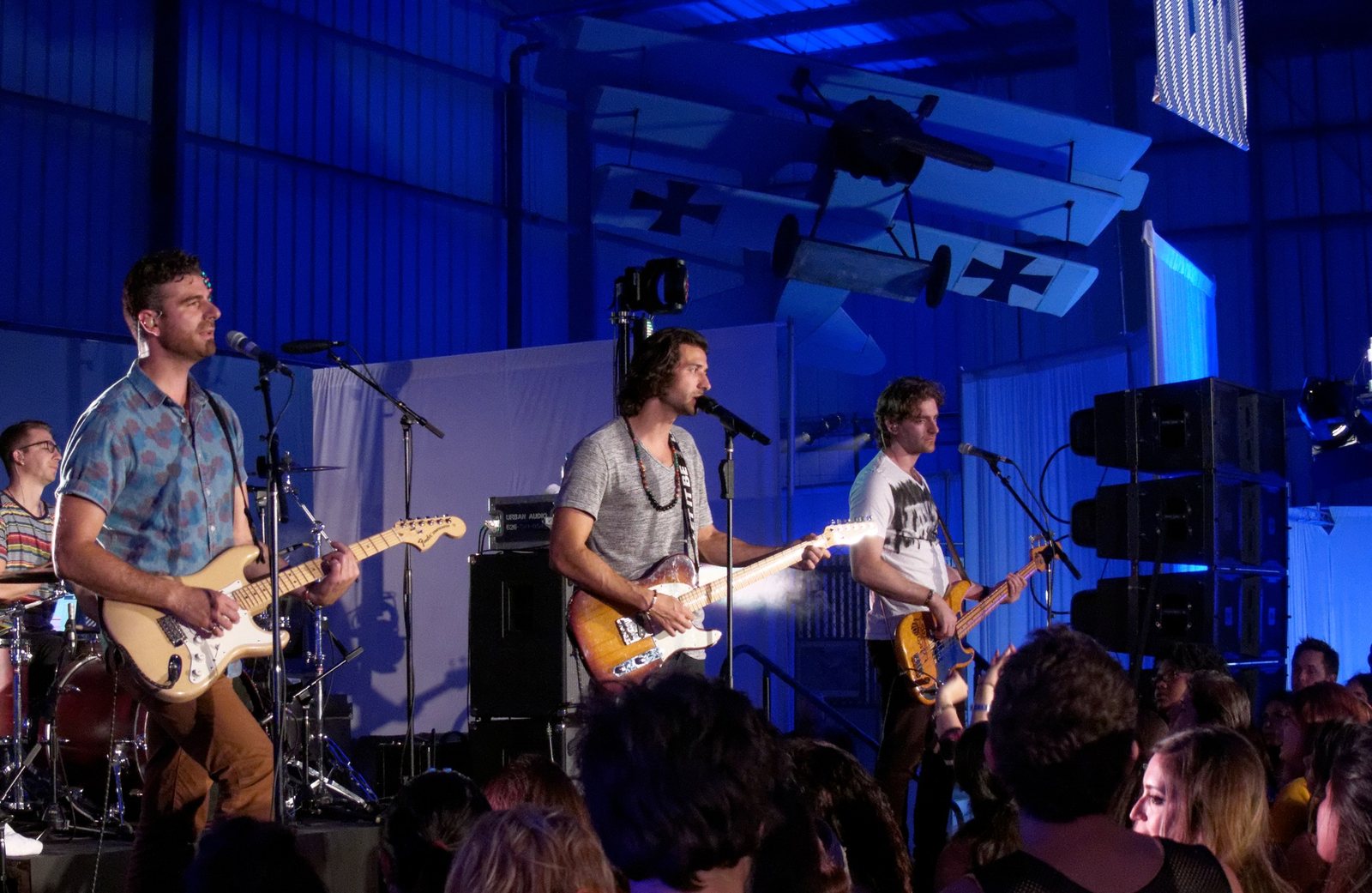 Magic! performing live at the Commemorative Air Force aviation museum, Camarillo, California, 2014