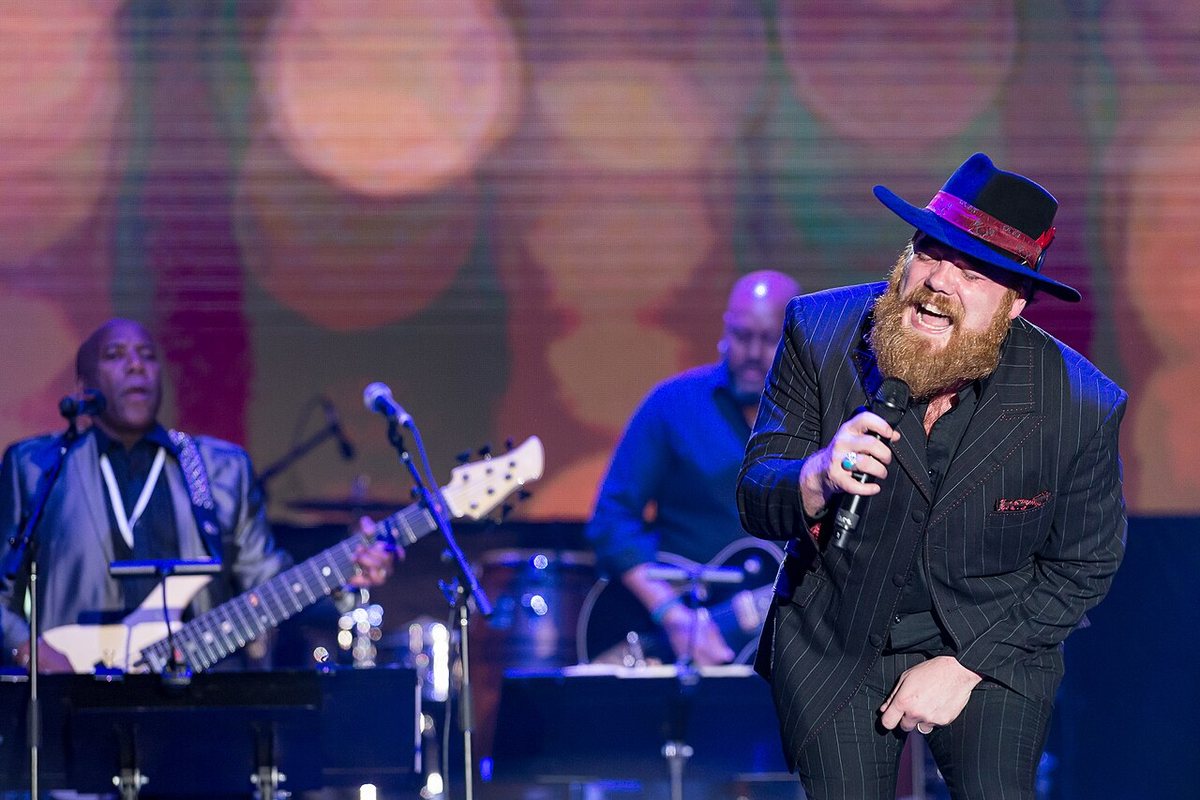 Buy Marc Broussard tickets on StubOrder Marc Broussard singing at the Yamaha All-Star Concert during the NAMM Show, Anaheim, California, 2018