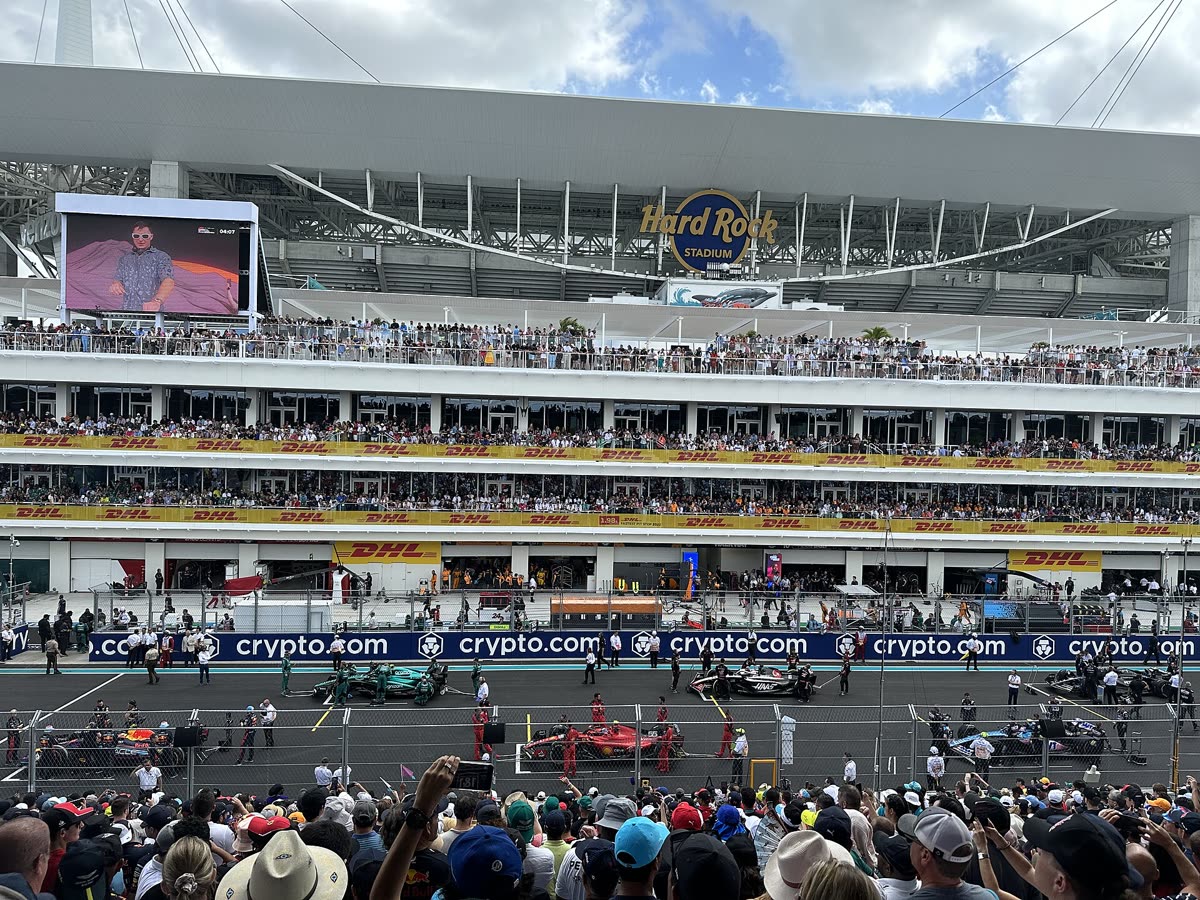 Buy Miami Grand Prix tickets on StubOrder Miami Grand Prix start/finish straight and paddock area
