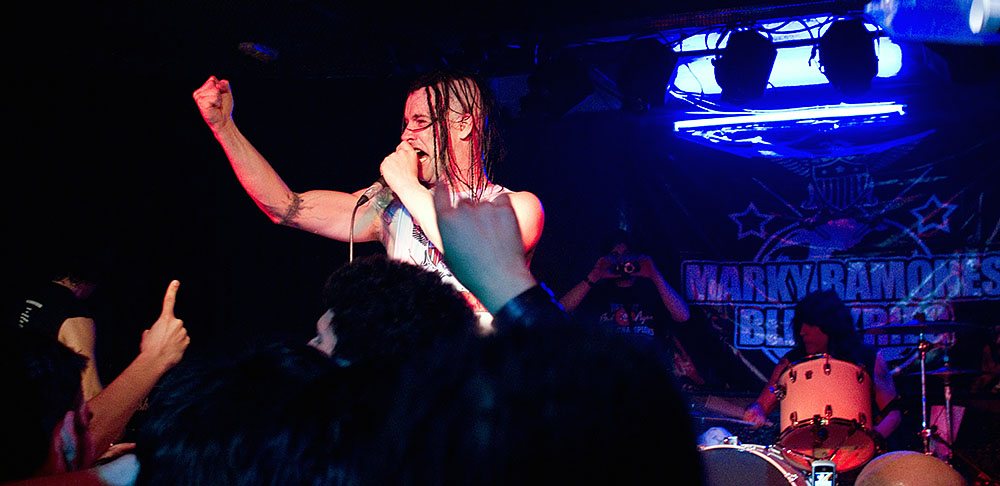 Michale Graves singing with Marky Ramone's Blitzkrieg in Zaragoza, Spain, 2010
