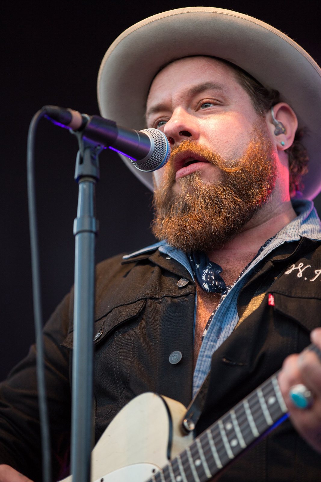Nathaniel Rateliff singing at the High Water Festival, North Charleston, South Carolina, 2017