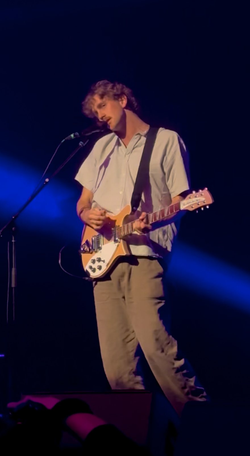 David House of Old Mervs playing guitar at the UNSW Roundhouse, Sydney, May 2025