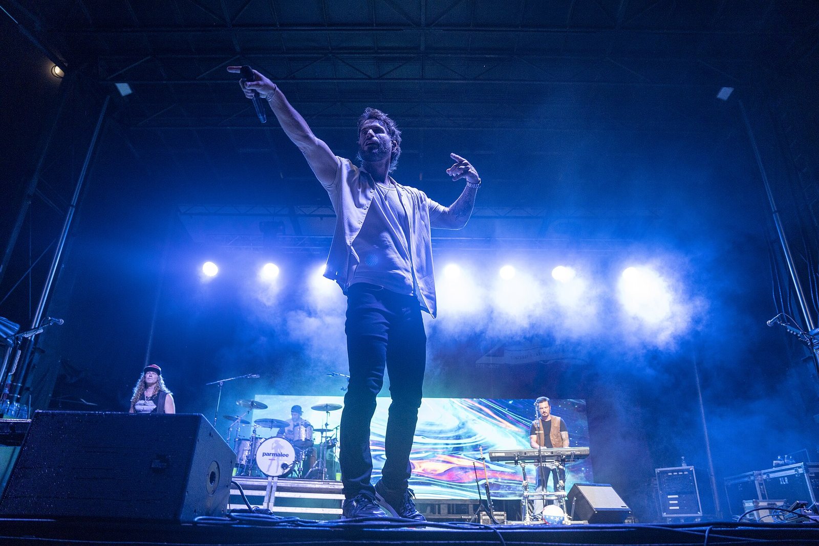 Parmalee performing at the Independence Day celebration at MCB Camp Lejeune, North Carolina, 2025