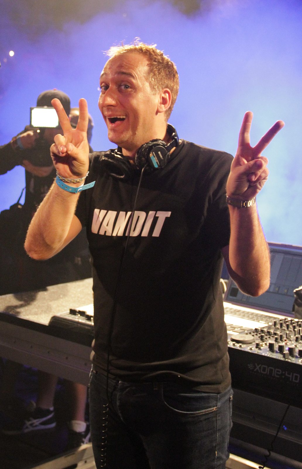 Paul van Dyk at the DJ booth at Nature One festival, Germany, 2013