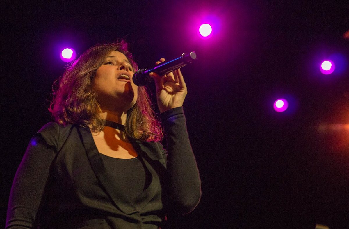 Paula Cole singing on stage at The Triple Door, Seattle, May 2013