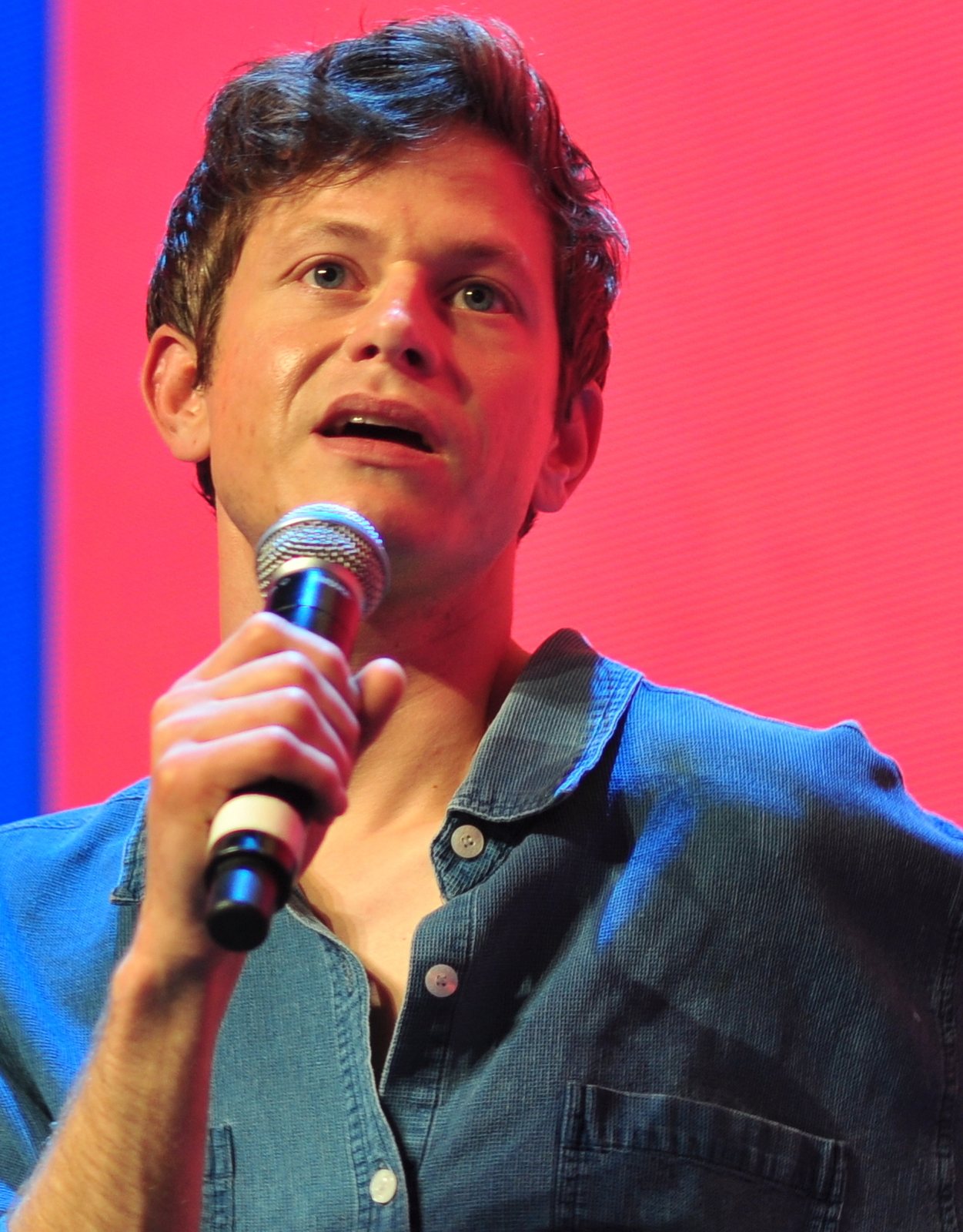 Mike Hadreas of Perfume Genius on stage at the Pop Conference, MoPOP, Seattle, 2017