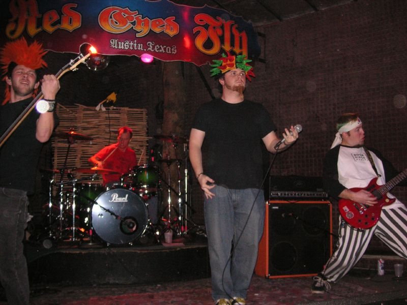 Psychostick performing on stage at the Red Eyed Fly, Austin, Texas, 2006