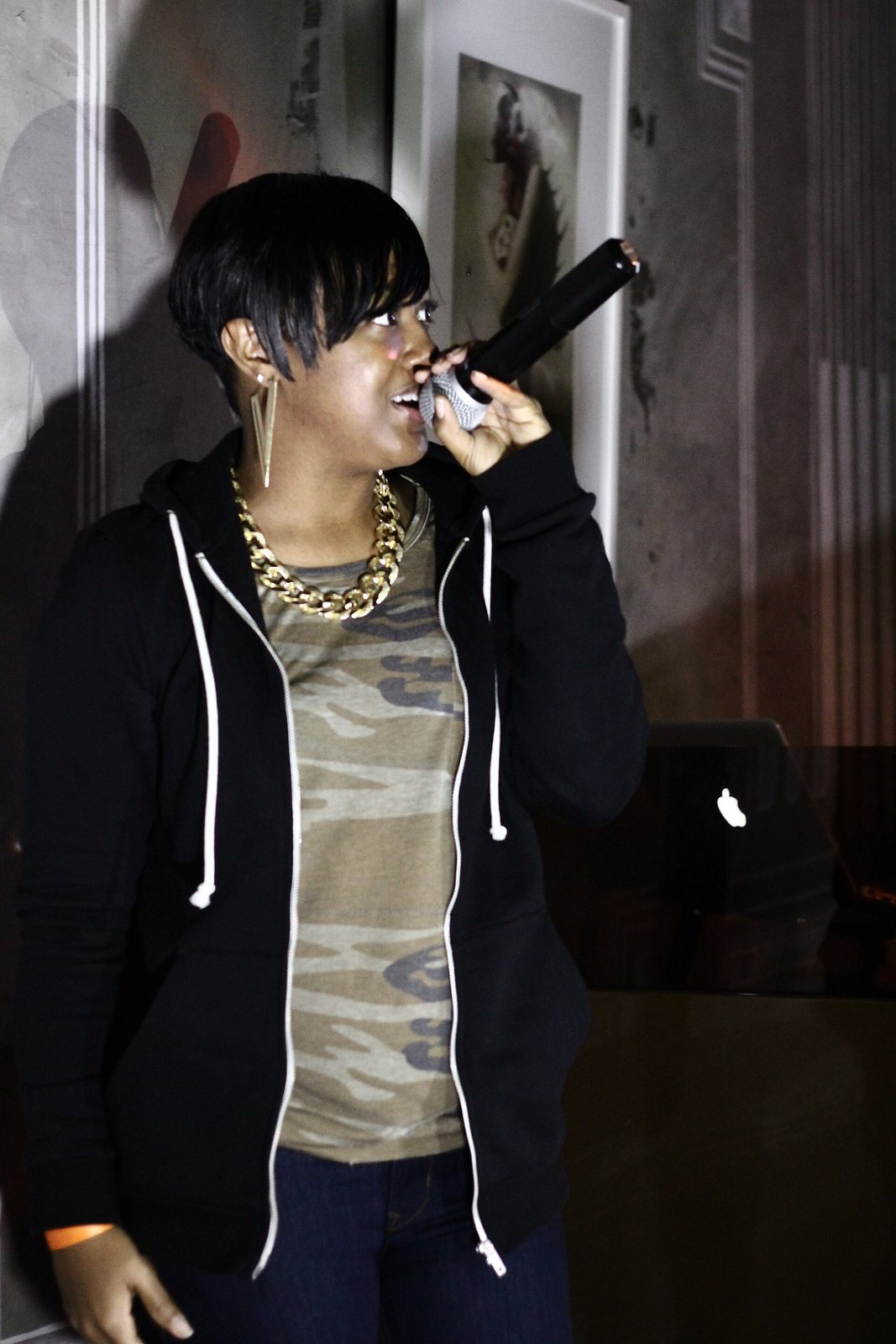 Rapsody performing at the So Miles party at Djoon, Paris, May 2014