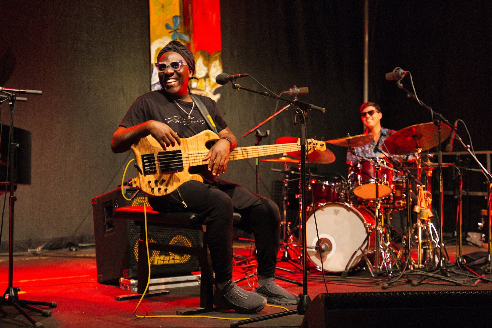 Richard Bona playing bass with the Richard Bona and Alfredo Rodriguez Trio at INNtöne Jazzfestival, 2022
