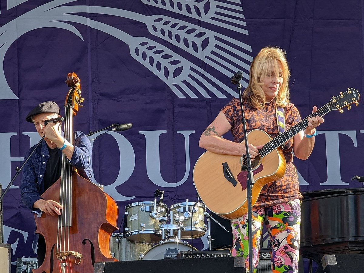 Buy Celebrate The Freight Gala: Rickie Lee Jones, Wu Fei & Abigail Washburn tickets on StubOrder Rickie Lee Jones performing with her bassist at the French Quarter Festival, New Orleans, 2022