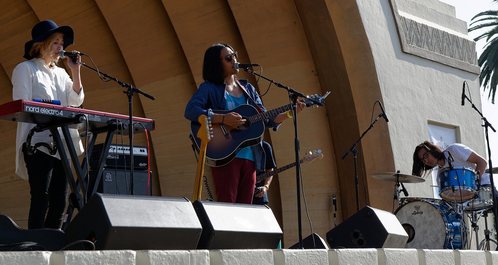 Run River North performing on the Memorial Park Stage at Make Music Pasadena, California, 2014