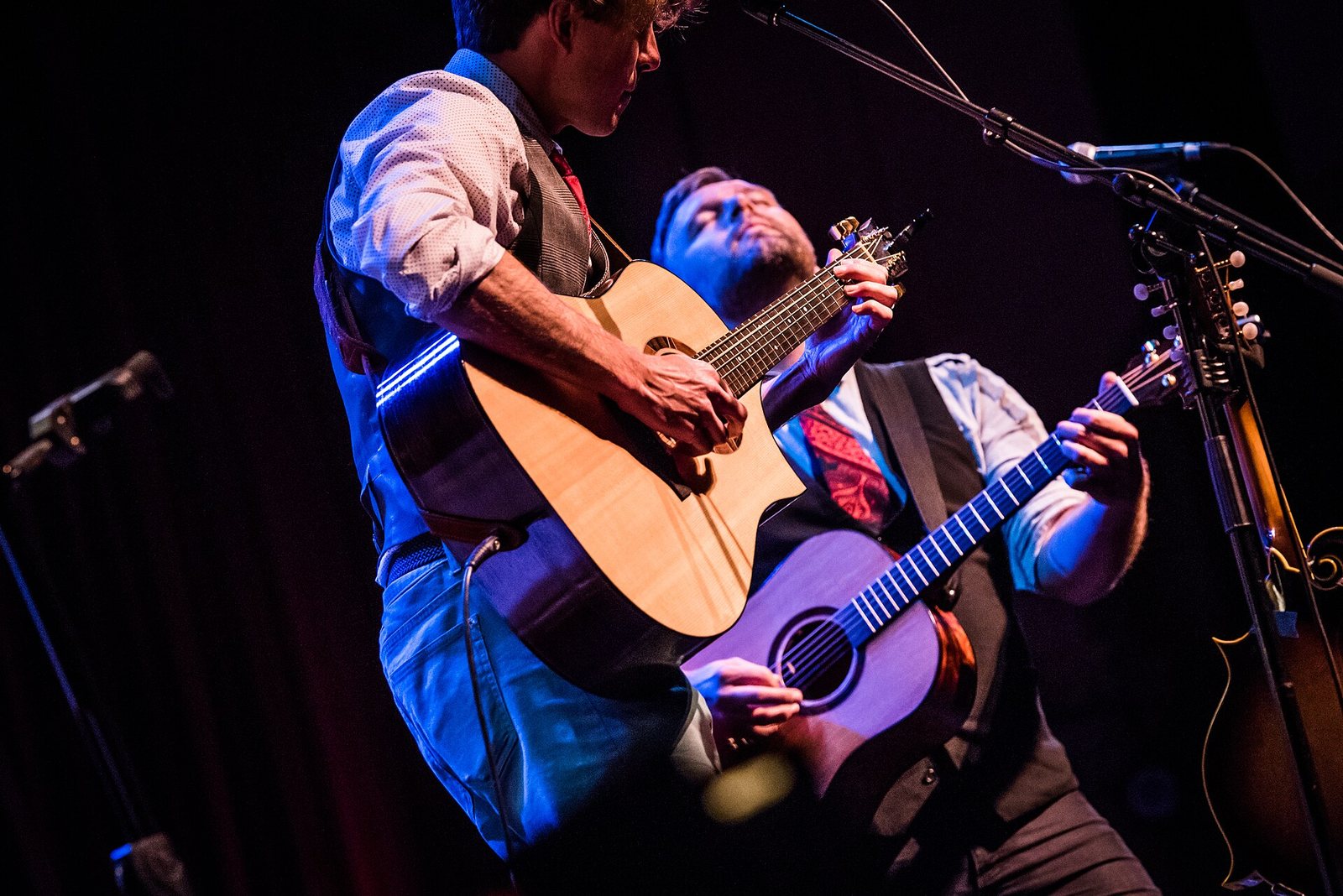 Ryanhood performing on acoustic guitars at the Listening Room Festival, 2016
