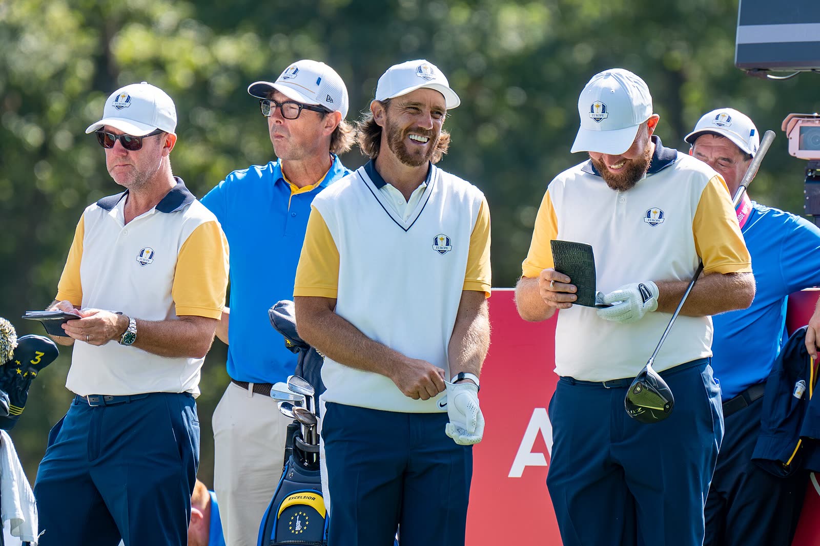 Tommy Fleetwood and Shane Lowry on course at the 2025 Ryder Cup - Ryder Cup tickets