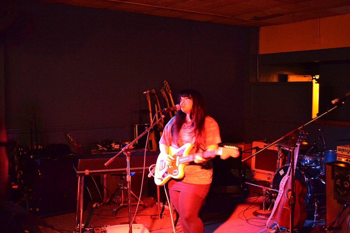 Samantha Crain playing electric guitar on stage at the Beachland Tavern, Cleveland, Ohio, 2013