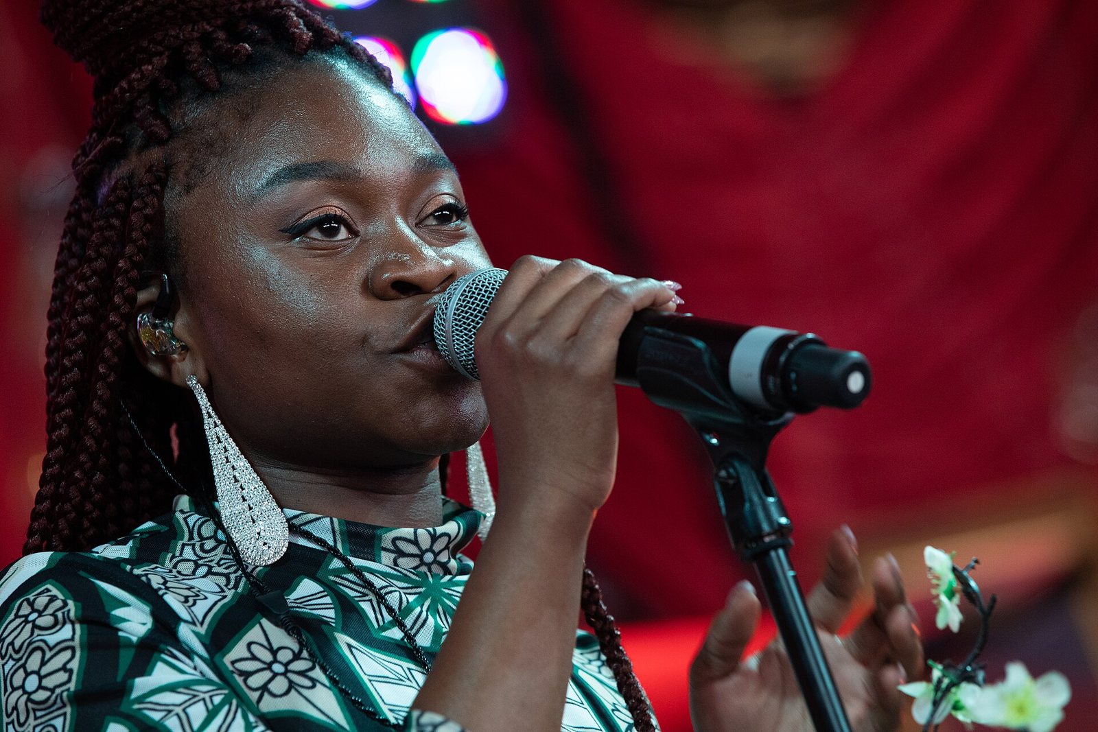 Sampa the Great singing at Glastonbury Festival, England, June 2019