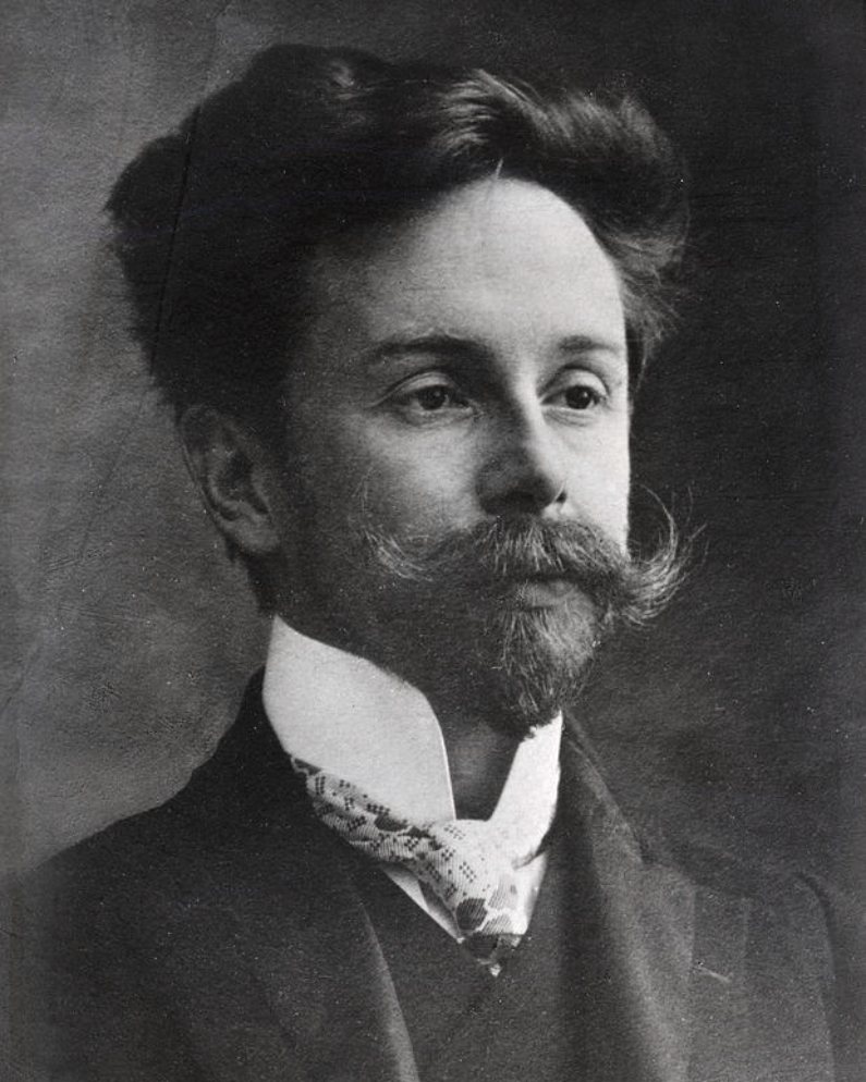 Composer Alexander Scriabin, portrait photograph by Charles-Louis Klary, 1909