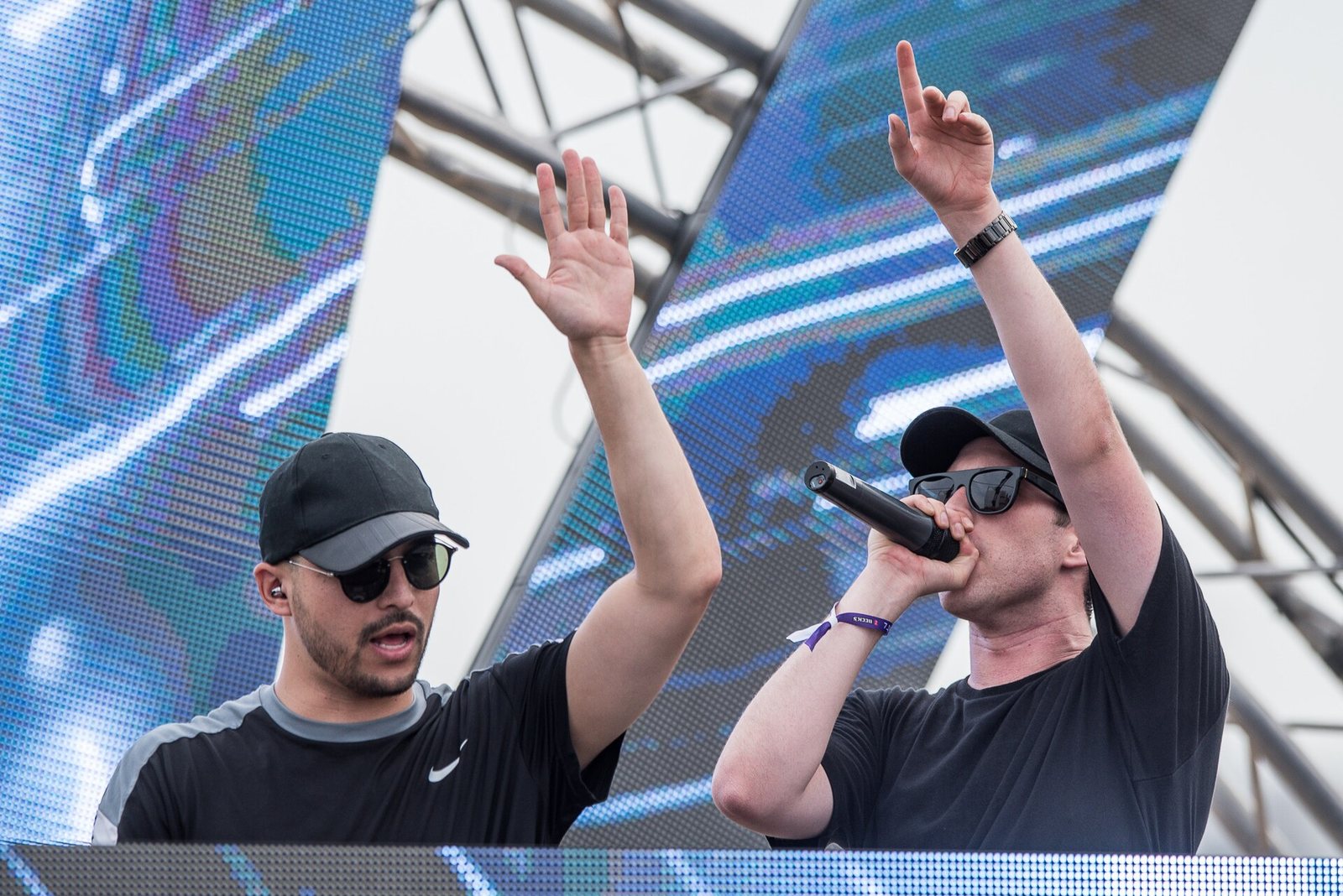 Slander performing a DJ set on the third stage at Open Beatz festival, Germany, July 2016