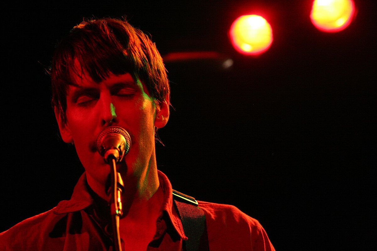 Stephen Malkmus singing at the 2007 PLUG Independent Music Awards, Irving Plaza, New York City