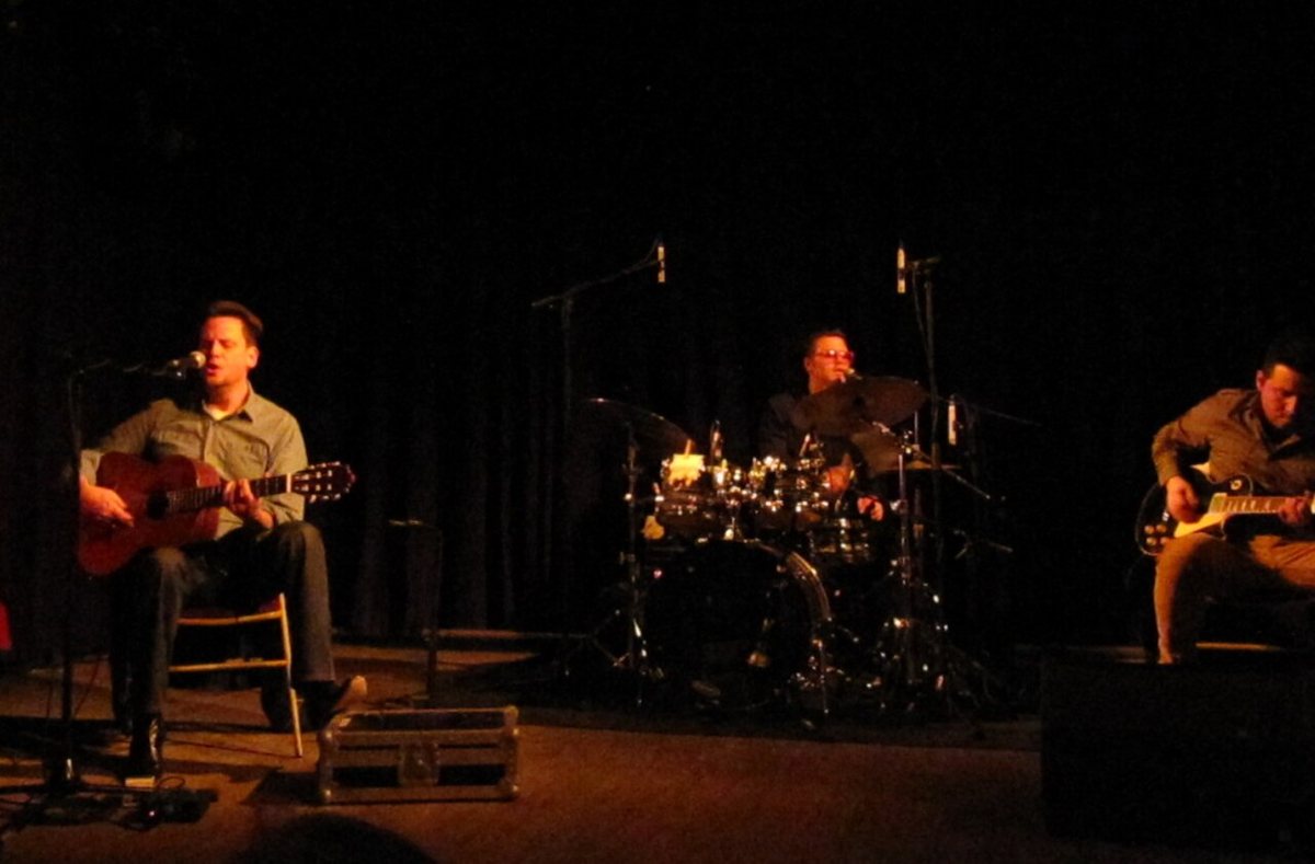 Sun Kil Moon performing on stage at Le Divan du Monde, Paris, March 2014