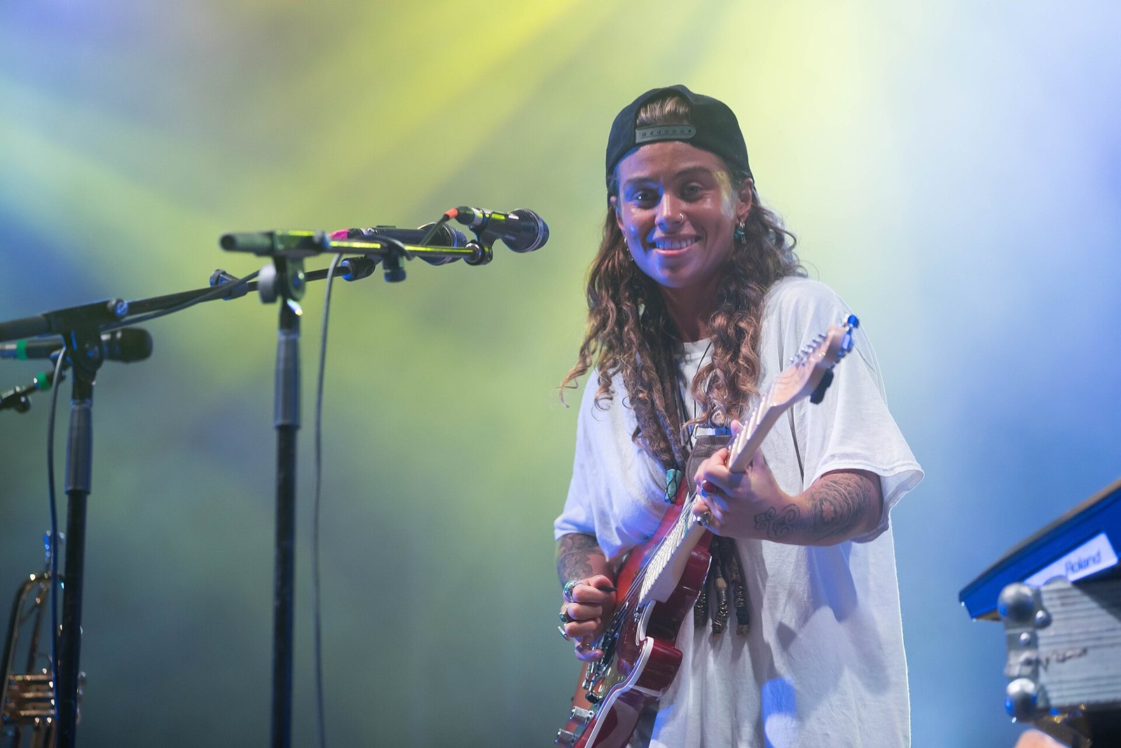 Tash Sultana performing at Sydney City Limits, Sydney, 2018